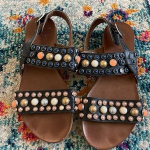 J/Slides beaded‎ Flat Sandals size 36
